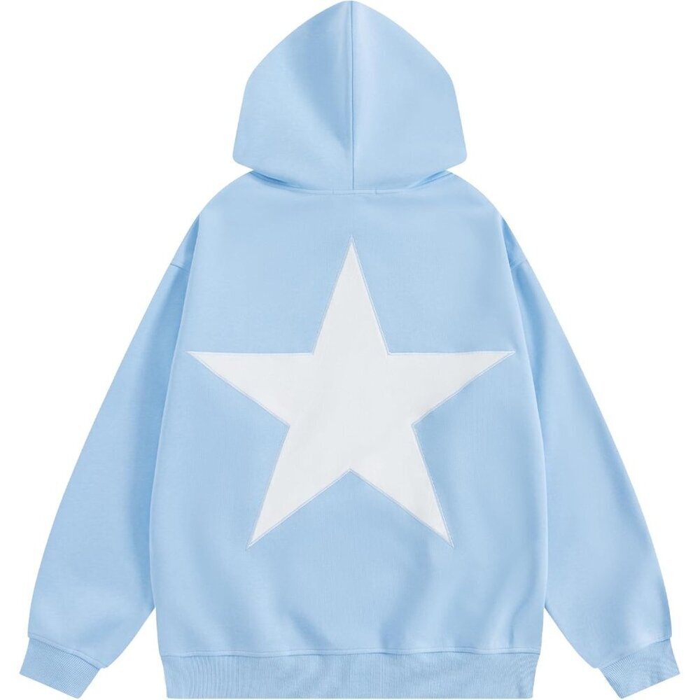 Eden Light Blue Hoodies Y2k Oversized Graphic Hoodies Aesthetic Sweat shirt
